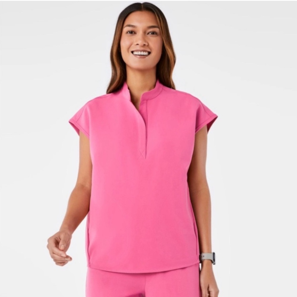 Figs F’ing pink scrub set